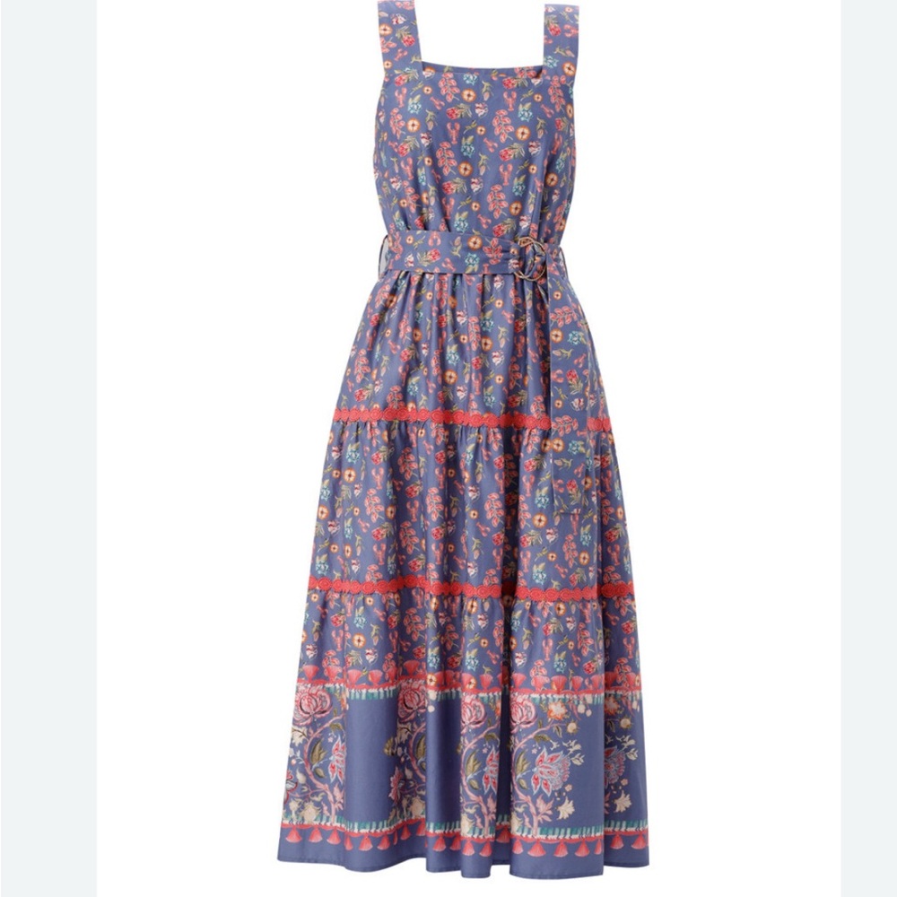 EMILY LOVELOCK- Kathleen Floral Blue Dress